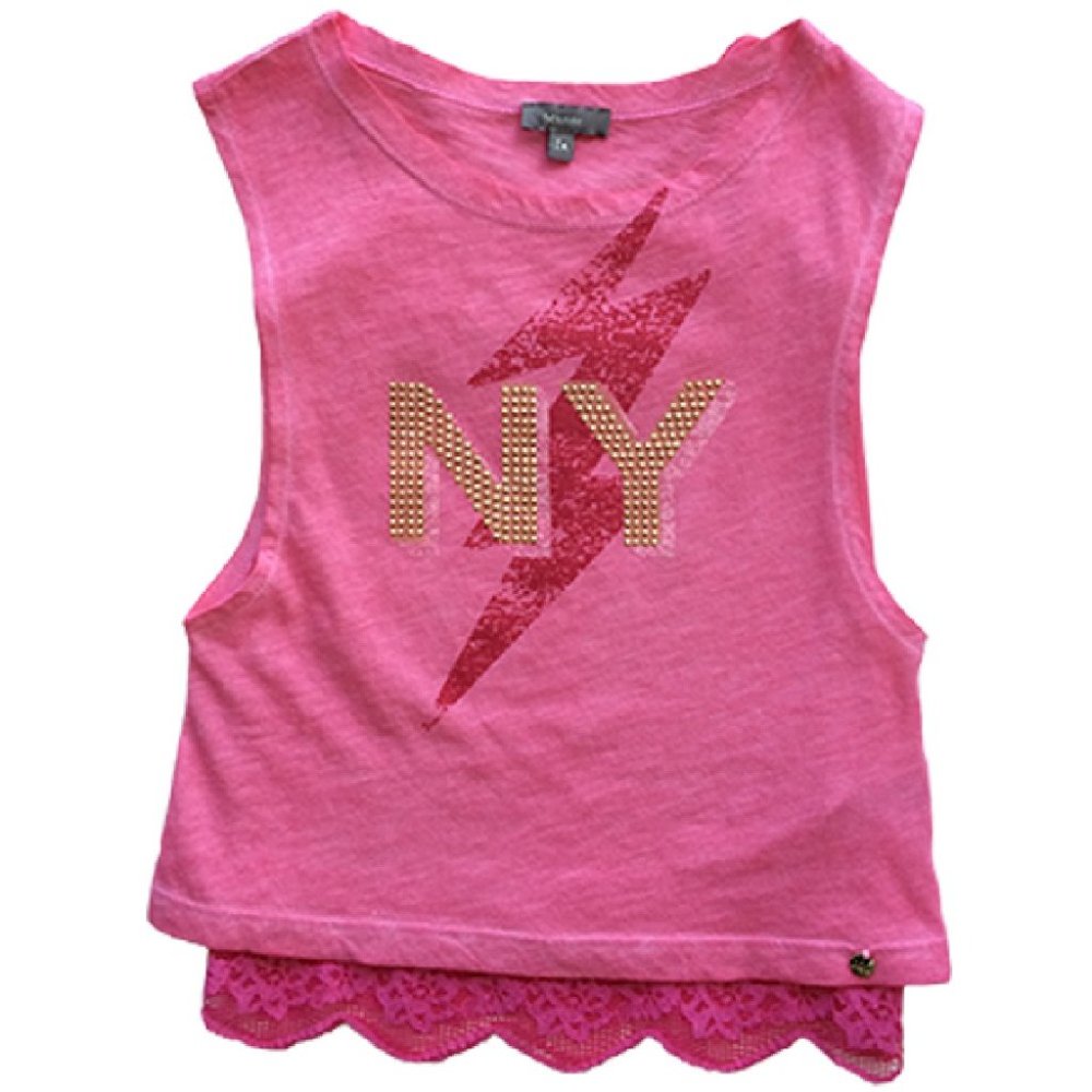Microbe by Miss Grant Girl's Muscle Tank With Lace